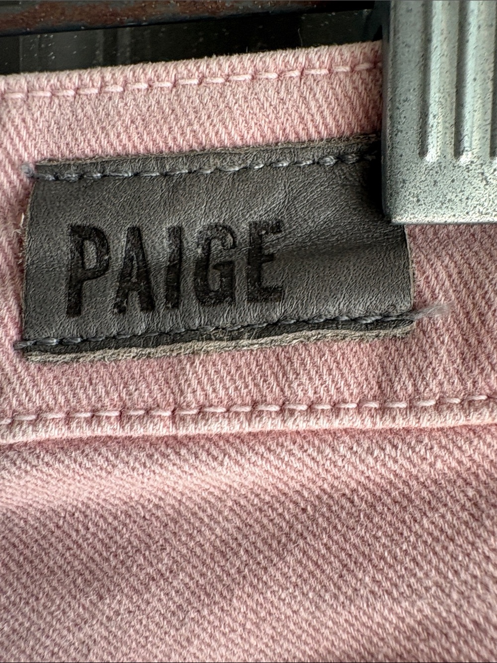 PAIGE Dusty Pink Cropped High-Rise Slim Jeans - Picture 6 of 8